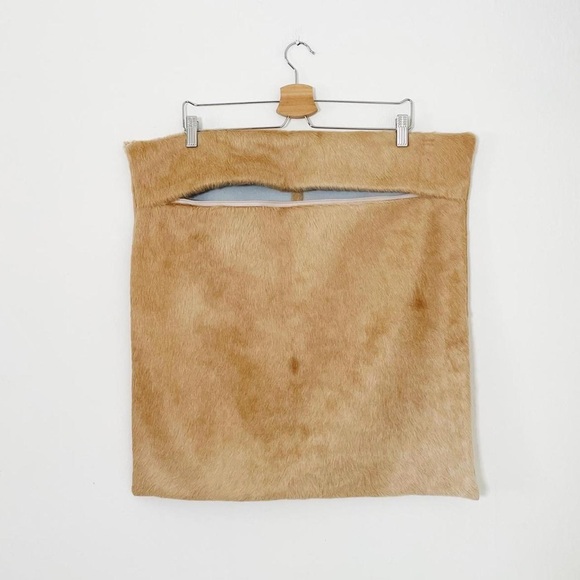 Tan Cowhide Throw Pillow Cover - Picture 3 of 5